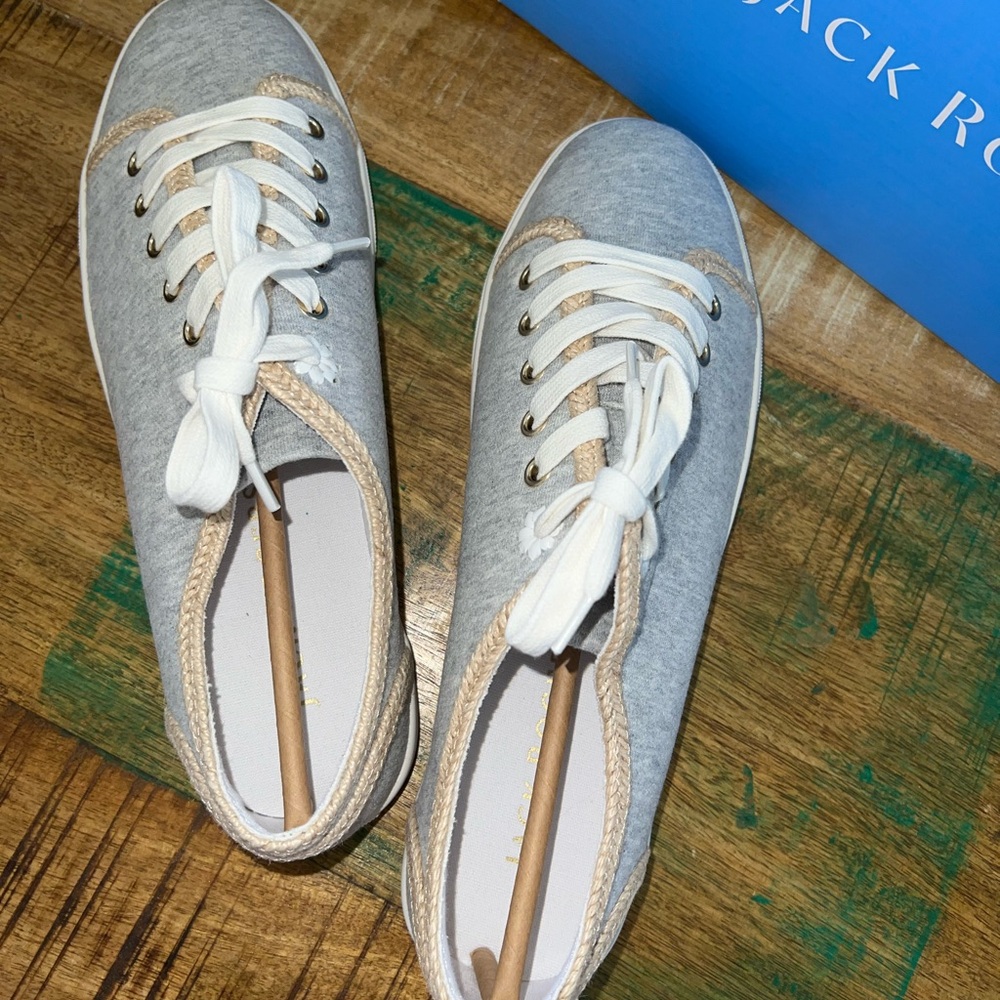 Jack Rogers Gray Jersey Lia Rope sneakers. Size 10. Brand new in box. - Picture 9 of 11